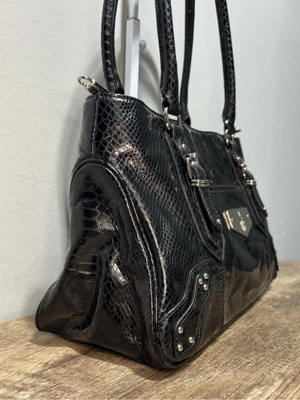 Mark Cross 1845 Collection Snakeskin Handbag